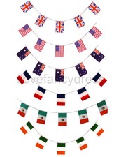 HUGE COUNTRY FLAG BUNTING ALL WEATHER PVC PARTY DECORATION NATIONAL FLAGS BANNER