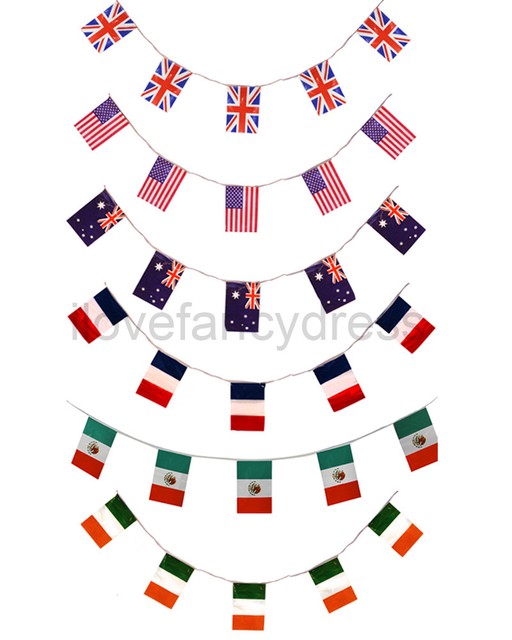 American Flag Usa Party Pennant Banner Bunting Easter Day