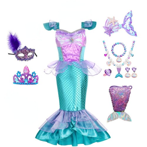 Vestito da festa bambina sirena principessa paillettes carnevale turismo vacanze 2 - Foto 20 di 25