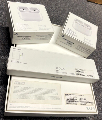 Apple empty boxes Lot of 3: 1 IPAD & 2 AIRPODS PRO & 1 PENCIL W/PAPERWORK - Photo 12 sur 14