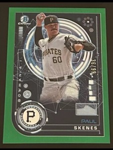 2024 Bowman Chrome Paul Skenes  AI Green Refractor #BAI-15 Paul Skenes #36/99 RC