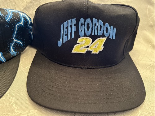 Vintage Nascar Dupont #24 Jeff Gordon Snapback Hat W/Pins Lot Of 3 Never Worn - Picture 5 of 12