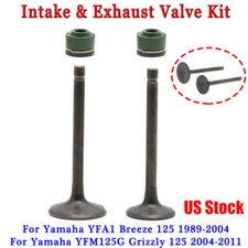 Intake&Exhaust Valve Kit For 1989-2001 Yamaha YFA1 Breeze125 YFM125G Grizzly US