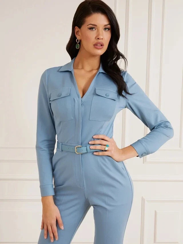 🖤🖤 全新带标签 Guess by Marciano 蓝色琼斯连身裤 4 码🖤🖤 — 第 4/4 张图片