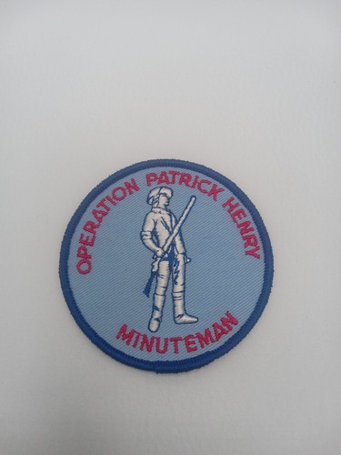 VINTAGE Pfadfinder Aufnäher "Operation Patrick Henry MINUTEMAN".                S/50 - Bild 1 von 2