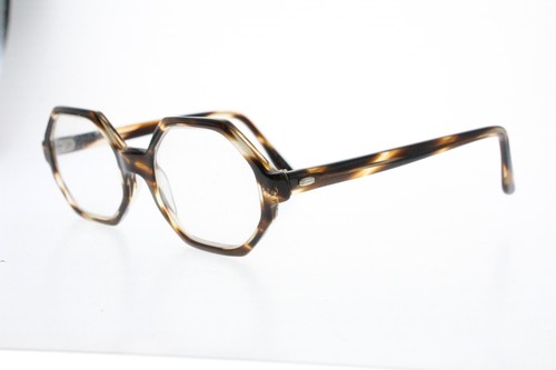 VTG Victory Octagonal Brown Tortoise Frames Size 5 1/2 *Missing Screw* - Picture 2 of 9