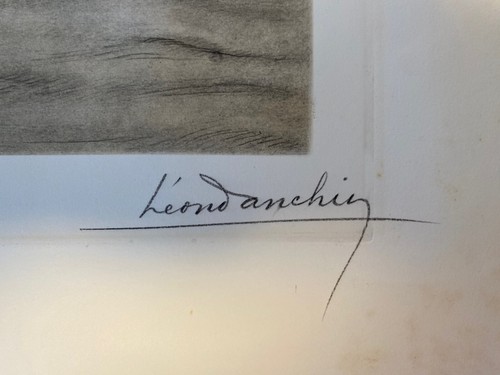 Leon Danchin "Spaniel with Catch" French Etching - 1932 - Picture 8 of 10