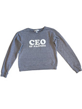 Suburban Riot unisex kids gray CEO of Napping pullover crew neck sweatshirt M