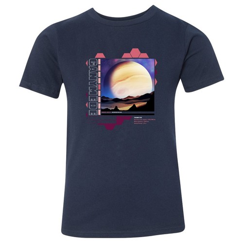 Ganymede Moon of Jupiter Solar System Space Graphic Art Kids Youth Unisex Tee - Picture 6 of 7