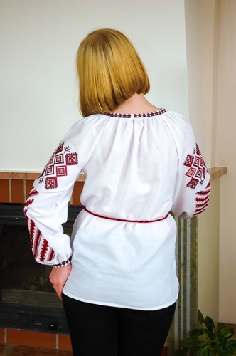 Ukrainian embroidered ethnic blouse sorochka vyshyvanka, Ukrainian embroidery - Picture 7 of 8