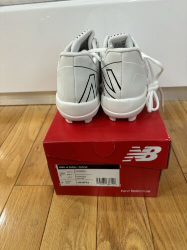 New Balance Kids Youth 4040 V6 Rubber Molded Cleats White Black J4040TW6 Size 4 - Picture 4 of 8
