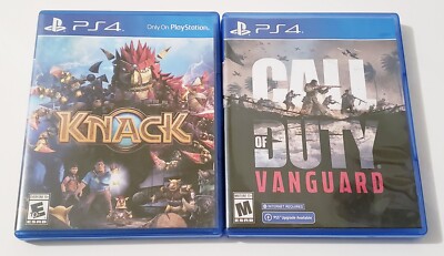 Call of Duty : Vanguard & Knack Sony PlayStation 4 Game LOT