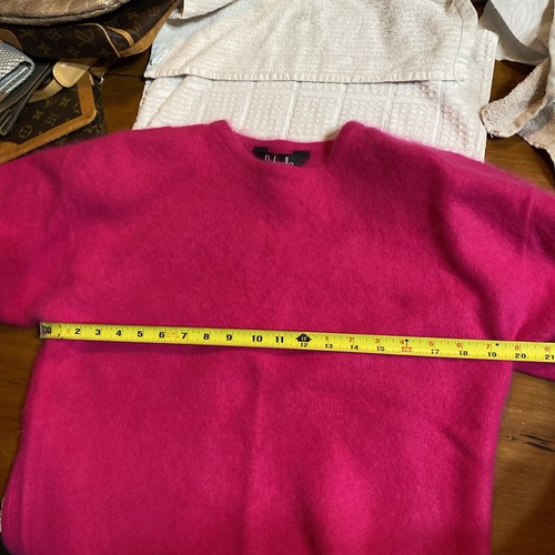 Rafaella Sweater Women's Med Pink Angora Lambswool Blend Very Nice !! - Picture 7 of 9