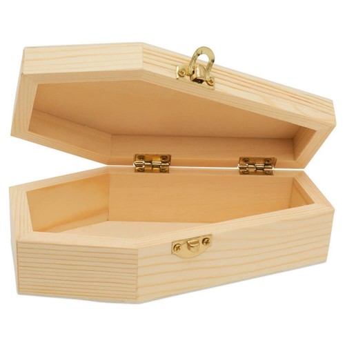 KAUFEN SIE SECHS - 6" Holzsärge Halloween, Beerdigung, Haustier, Aufbewahrung, Box, unvollendet - Bild 5 von 5
