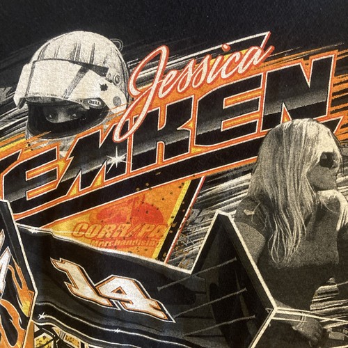 T-Shirt Jessica Zemken 410 Sprint Auto Rennsport L ohne Etikett 18x28 - Bild 3 von 6