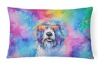 Old English Sheepdog Hippie Dawg Canvas Decorative Pillow Dac2534Pw1216