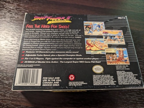 Street Fighter II Turbo Completo CIB SNES Super NIntendo Caja Manual Limpio ¡Genial!! - Imagen 5 de 10