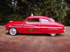1949 Mercury Coupe Fire Chief Die Cast Car- 1:24 scale by Motor Max #76400