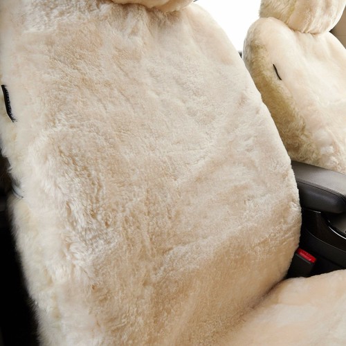 【SALE】TARRAMARRA® Premium Sheepskin Car Seat Cover Ivory Airbag Safe Warm Comfy - Picture 5 of 8