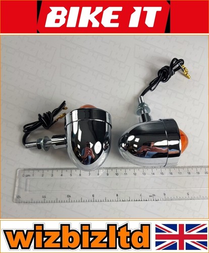 Indicadores Custom Cruiser High Chrome (Vástago Corto 12v 10w Lente Ámbar) - INDCS - Imagen 5 de 12