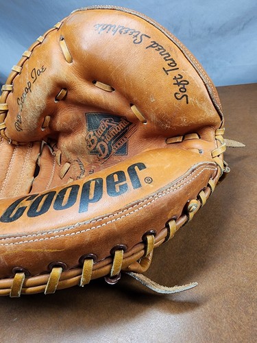 VINTAGE Cooper Catchers Mitt Black Diamond 222 Right Hand Throw GREAT CONDITION! - Picture 4 of 16