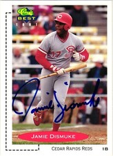 Jamie Dismuke #368 Signed 1991 Classic Best Card Minor League Auto Reds