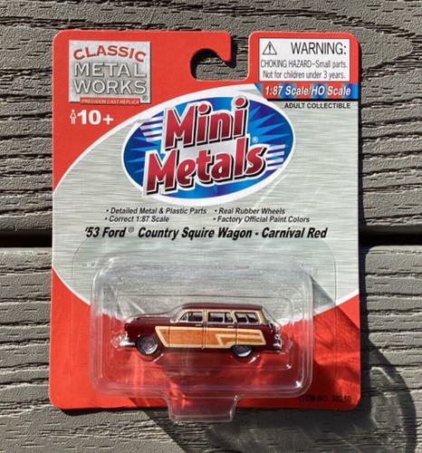 CLASSIC METAL WORKS 1/87 HO 1953 FORD COUNTRY SQUIRE WAGON RED ITEM # 30250  F/S | Zustand: New