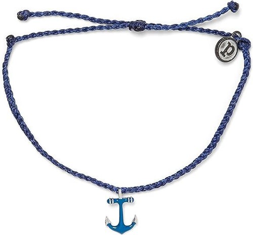 Pura Vida Silber Anker Away Armband - Weiß/Indigo - Bild 2 von 5