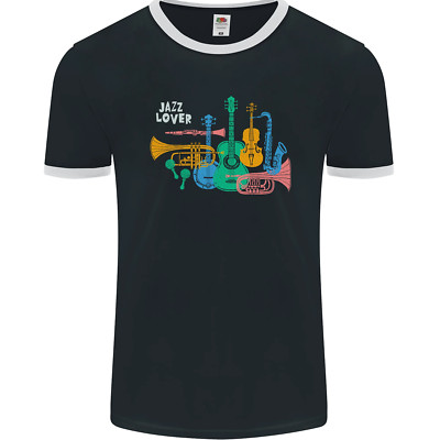 Jazz Liebhaber Musical Instrumente Gitarre Herren Ringer Maglietta Fotl