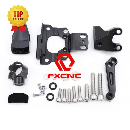 CNC Steering Damper Stabilizer Mounting Kit Holder For Z650 2017 2018 Black&Gold - Picture 11 of 15