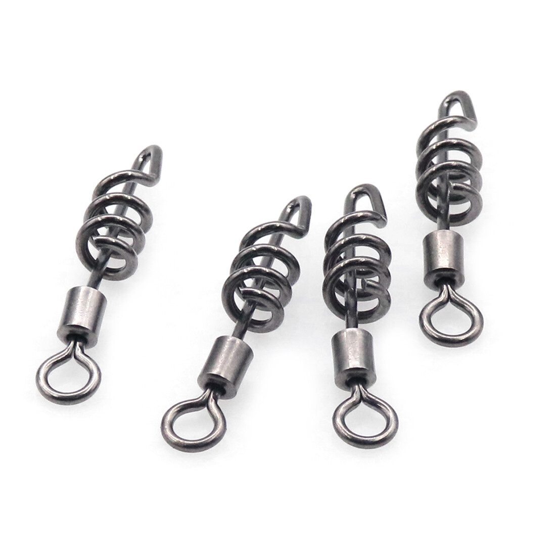 9KM Fishing Swivels Screwed Snap Covert Corkscrew Lure Connector
