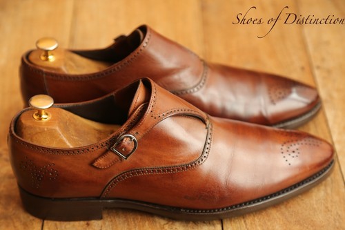 Ermenegildo Zegna XXX Tan Brown Leather Monk Shoes UK 9.5 EE US 10.5 EU 43.5 - Picture 4 of 12
