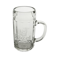 Kozel Glas Bierglas 1,0l mit Henkel Bier Maßkrug Maß Krug Velkopopovický Kozel