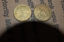 (2) Chuck E. Cheese $0.25 Play Token Vintage 1980 & 1983