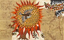 TAPISSERIE VINTAGE M.RAY boite CANEVAS et LAINE D'AUBUSSON Robert Four , A FINIR