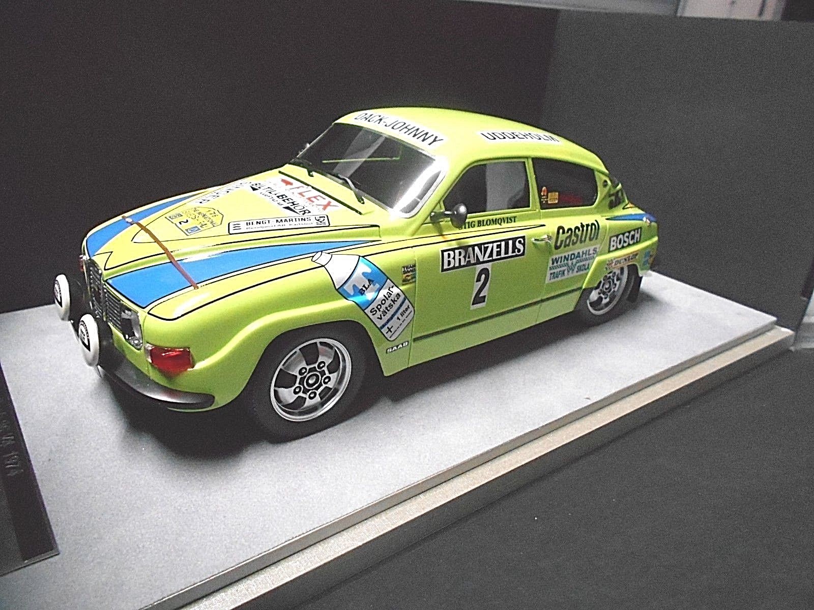 Saab 96 v4 rally Suecia 1976 blomqvist 2nd Bosch Singer Tecnomodel 1 18 Saab 96 v4 rally Suecia 1976 blomqvist 2nd Bosch Singer Tecnomodel 1 18