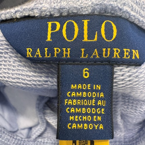 NWT Polo Ralph Lauren Unisex Kids Fleece Sweatpants Light Blue Pockets Sz 6 - Picture 8 of 12