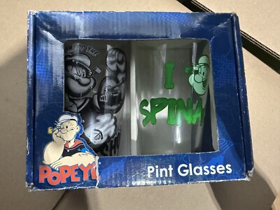 Popeye Limited Edition Glass Set NWOB