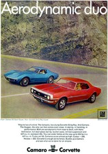 1968 Chevrolet Camaro Ss Corvette - Aerodynamic Duo - Promotional Poster