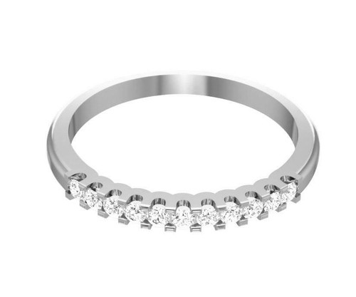 Engagement Ring VVS1 E 0.25 Ct Natural Diamond 14K White Yellow Gold Prong Set - Picture 10 of 12