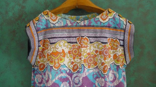 RARO ABITO VINTAGE ISRAELIANO DI " ATA " FASHION TEXTILE ISRAEL MADE TAGLIA 40 - M - Foto 3 di 12