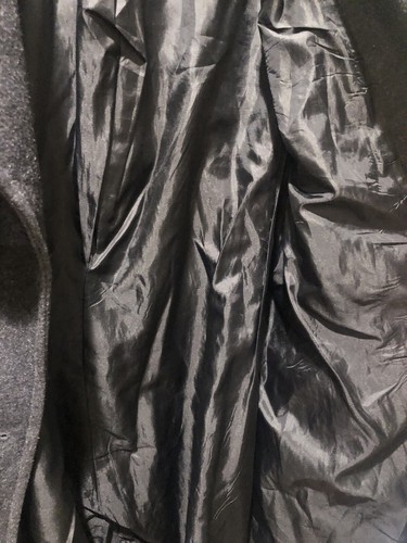 Men’s London Fog Wool Gray Trench Coat Size Large - Picture 10 of 11