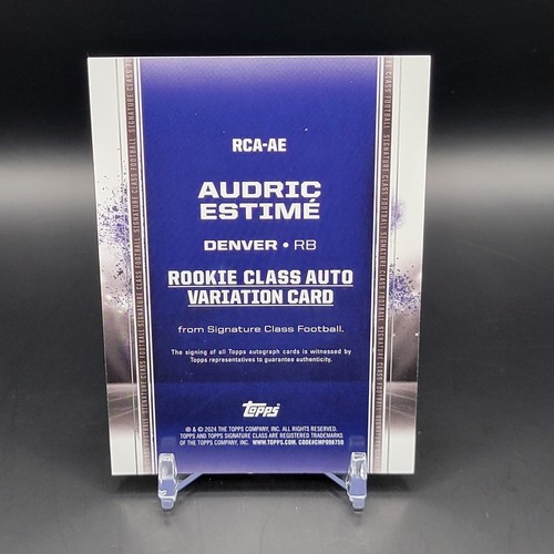 2024 Topps Signature Class Audric Estime RC Rookie Class Auto #RCA-AE - Imagen 2 de 2