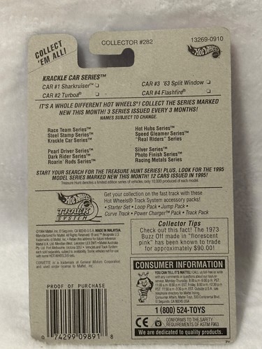 Vintage 1994 Hot Wheels Krackle Car Series #282 '63 Split Window 3/4 - Picture 3 of 3