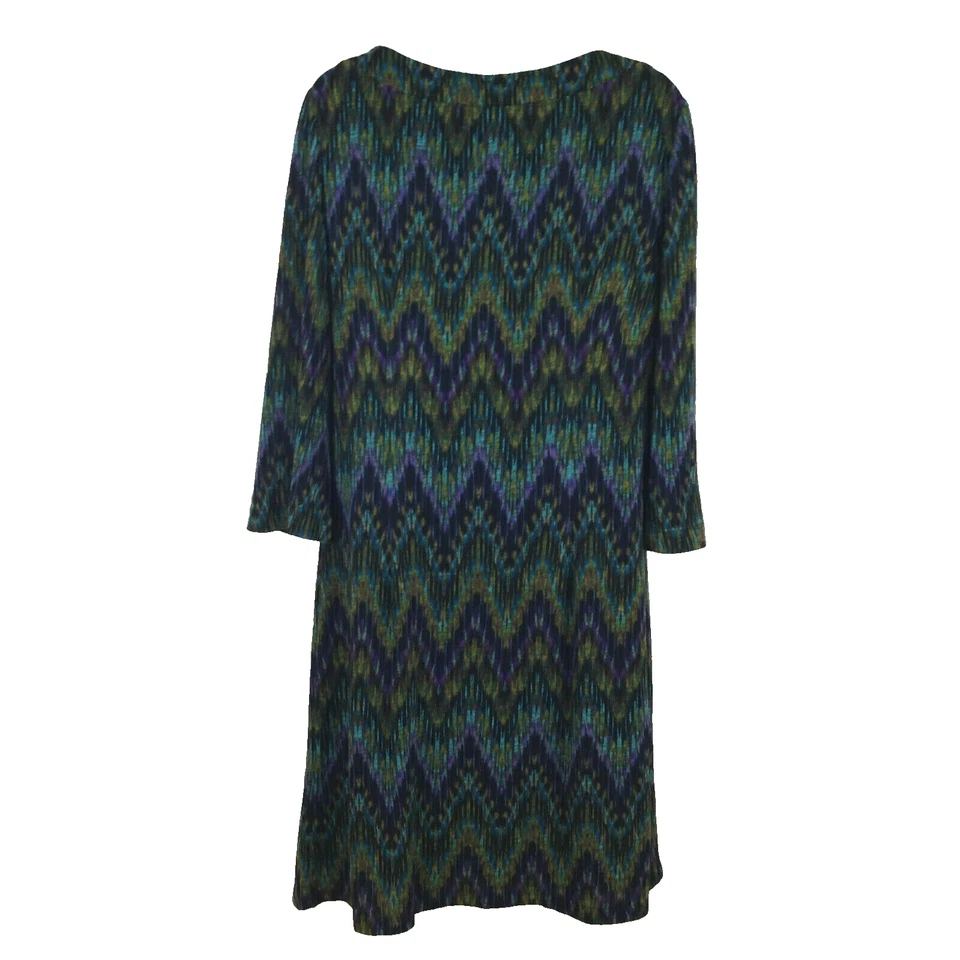 London Times womens embellished dress size 10 stretch round neck 3/4 sleeve - Image 3 of 4