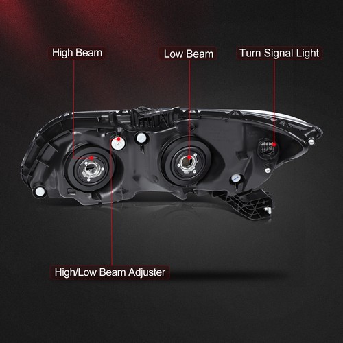 Headlight Assembly For 2012-2015 Honda Civic 4Dr Sedan/2Dr Coupe Left+Right Pair - Picture 5 of 9