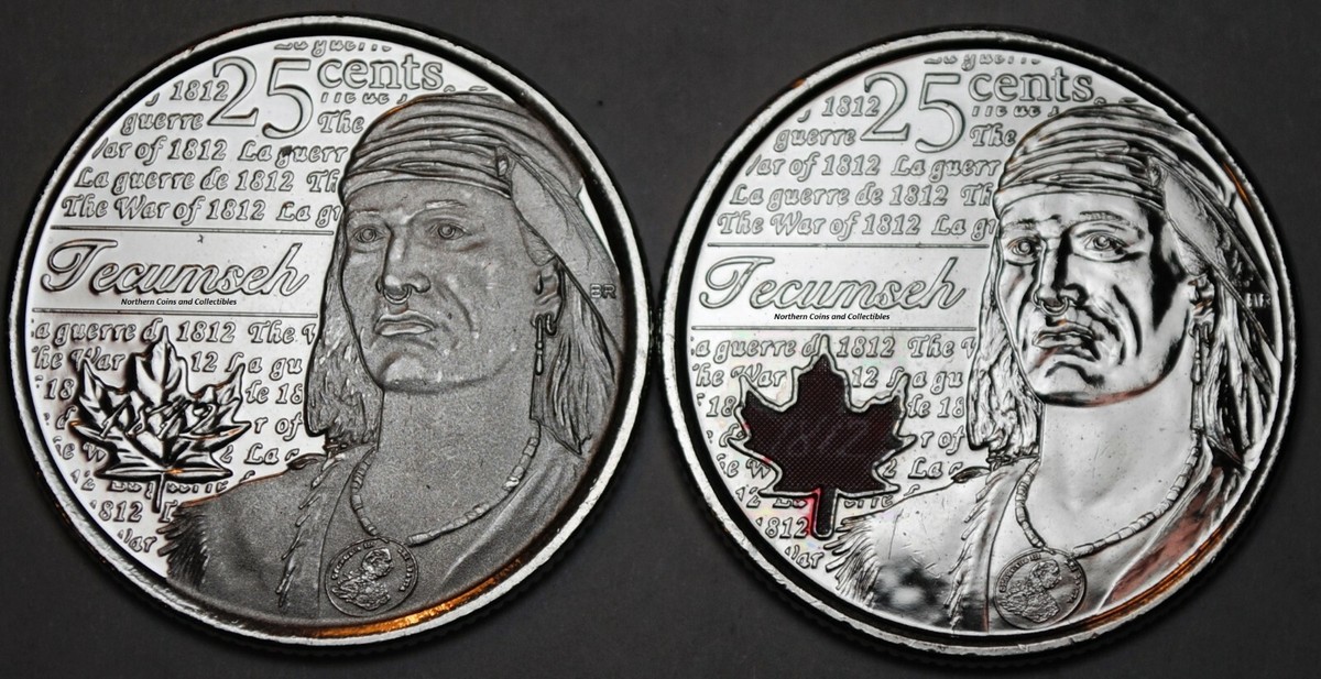 【計25点】お得★ 総額数万円相当まとめ売り！早い者勝ち！ Canada 2012 Regular and Coloured Tecumseh 25 cents Nice - BU