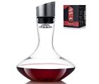 Wine Decanter Built-In Aerator Pourer Carafe Red 100% Lead-Free Crystal Glass