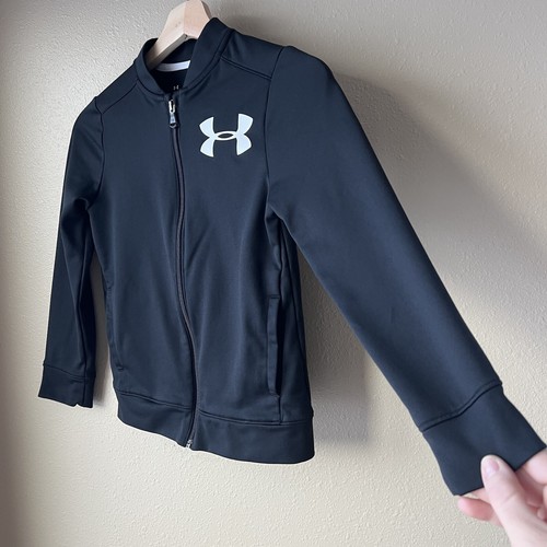 Under Armour Jacket Youth Small Lightweight Full Zip Black UA Athletic - Picture 3 of 13