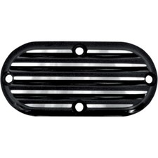 Joker Machine Inspection Cover - Black/Silver - Finned | 06-95TC